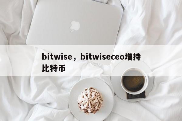 bitwise，bitwiseceo增持比特币